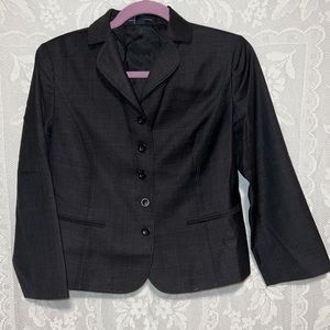 Wool Lapel Plaid Gap Blazer